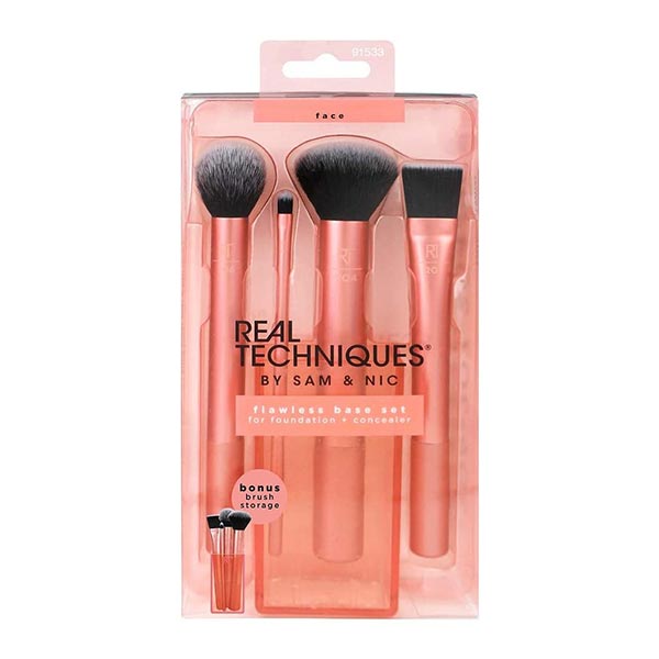 ست برس آرایشی ریل تکنیکس مدل flawless base مجموعه 4 عددی