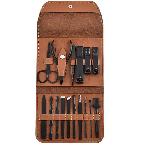 ست مانیکور و پدیکور مدل 16 leather مجموعه 16 عددی