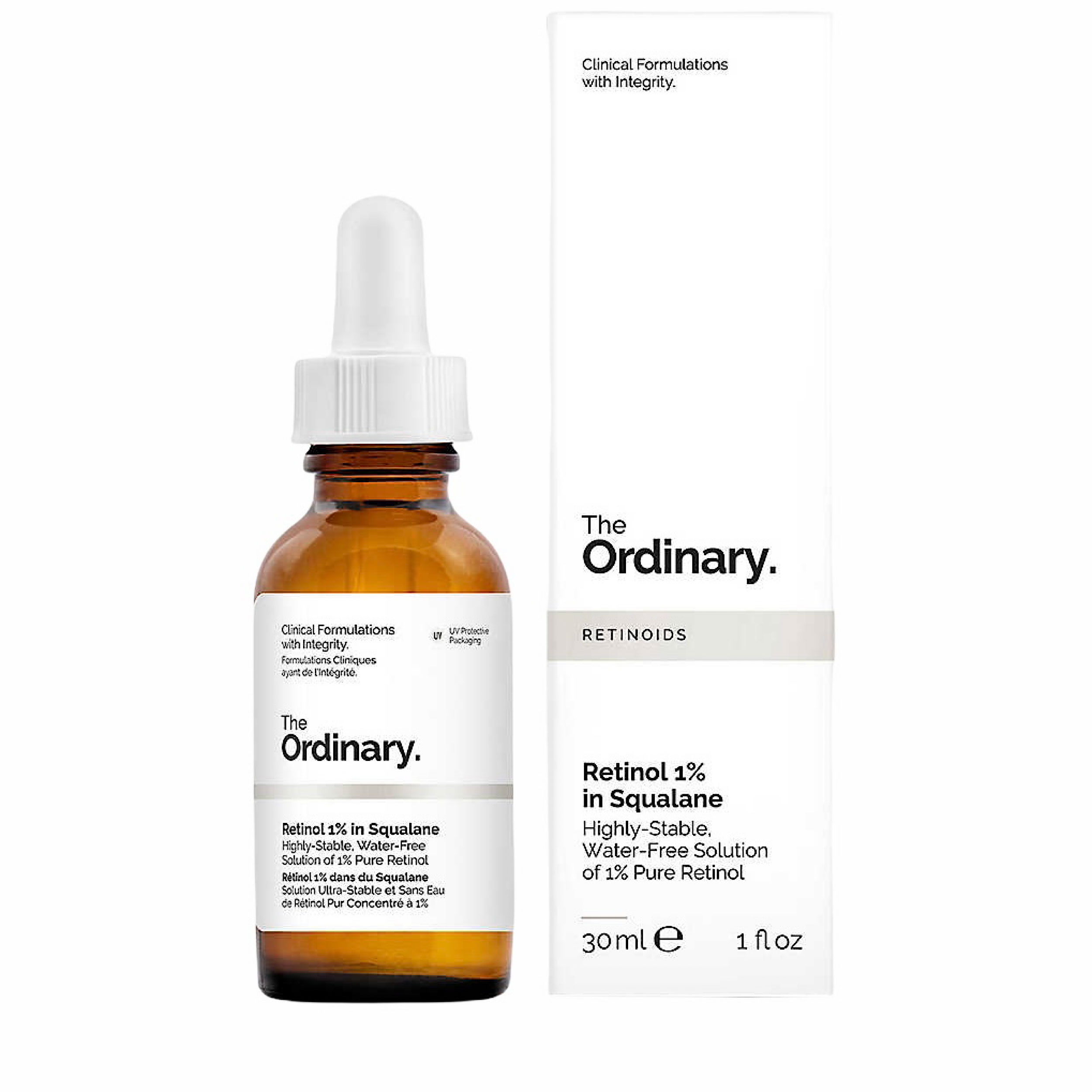 سرم ضدچروک دی اوردینری مدل retinol 1درصد in squalane حجم 30 میلی لیتر
