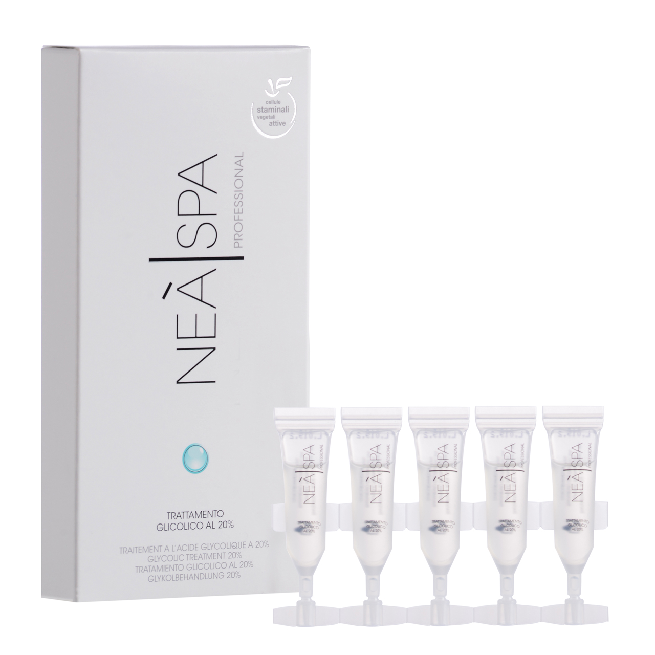سرم لایه بردار پوست نئا اسپا مدل glycolic treatment 20درصد حجم 2.5 میلی لیتر بسته 5 عددی