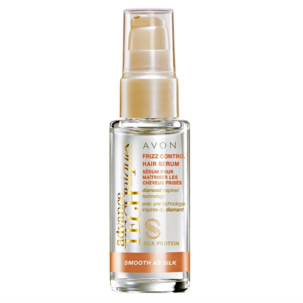 سرم مو آون مدل advance techniques smooth as silk frizz control hair serum حجم 30 میلی لیتر