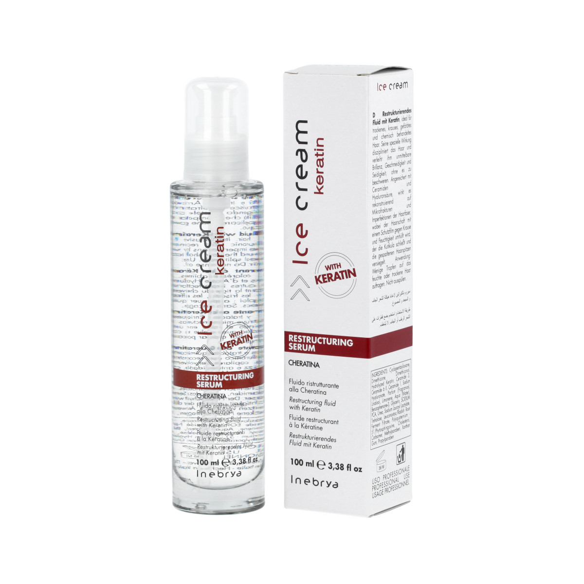 سرم مو آیس کریم مدل keratin حجم 100 میلی لیتر
