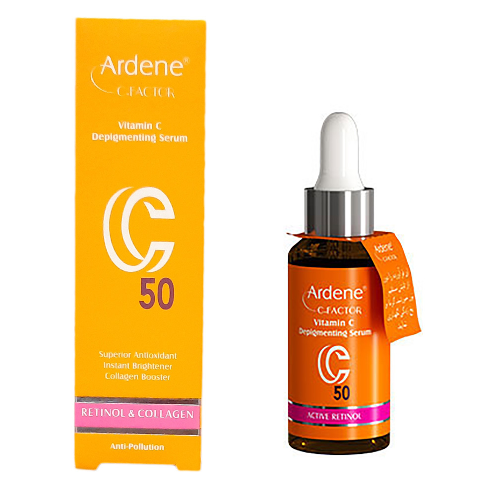 سرم پوست آردن سی فکتور مدل ویتامین c50 حجم 30 میلی لیتر