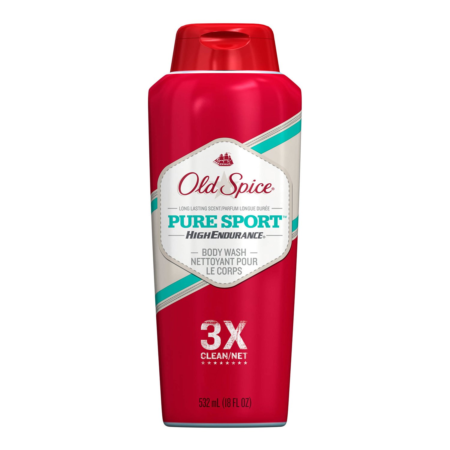 شامپو بدن الد اسپایس مدل pure sport حجم 532 میلی لیتر