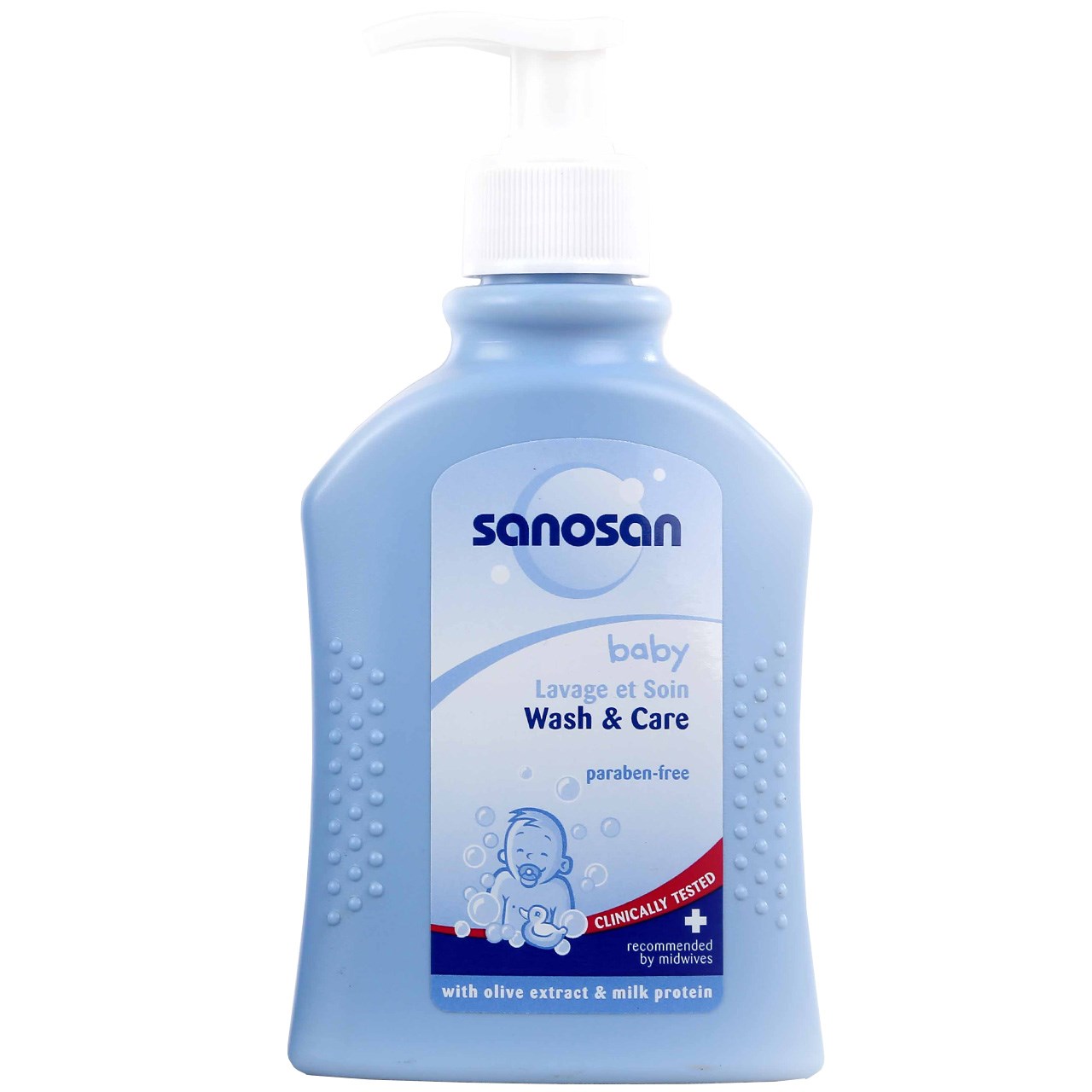 شامپو بدن بچه سانوسان مدل baby wash and care حجم 200 میلی لیتر