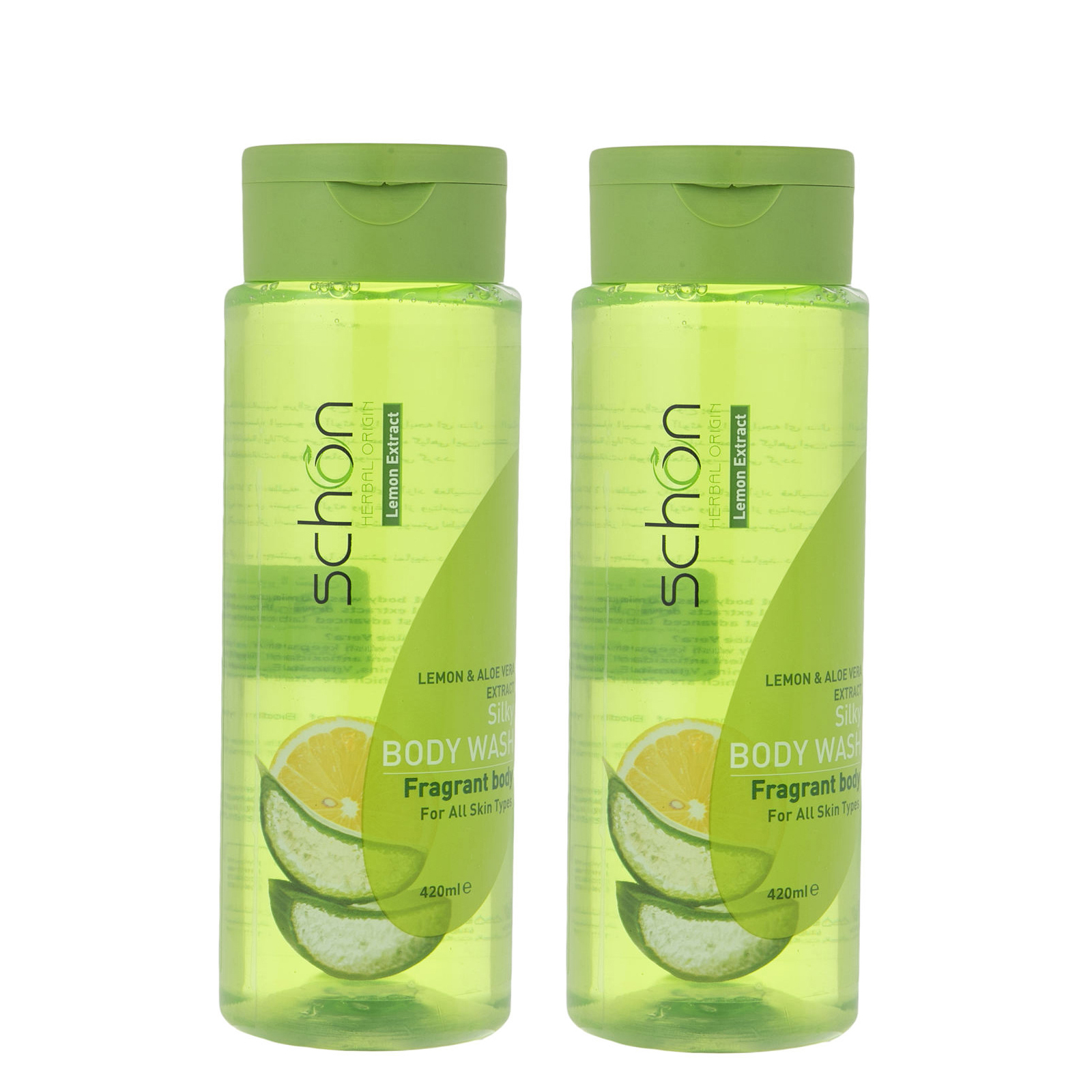 شامپو بدن شون مدل aloevera and lemon حجم 420 میلی لیتر مجموعه 2 عددی