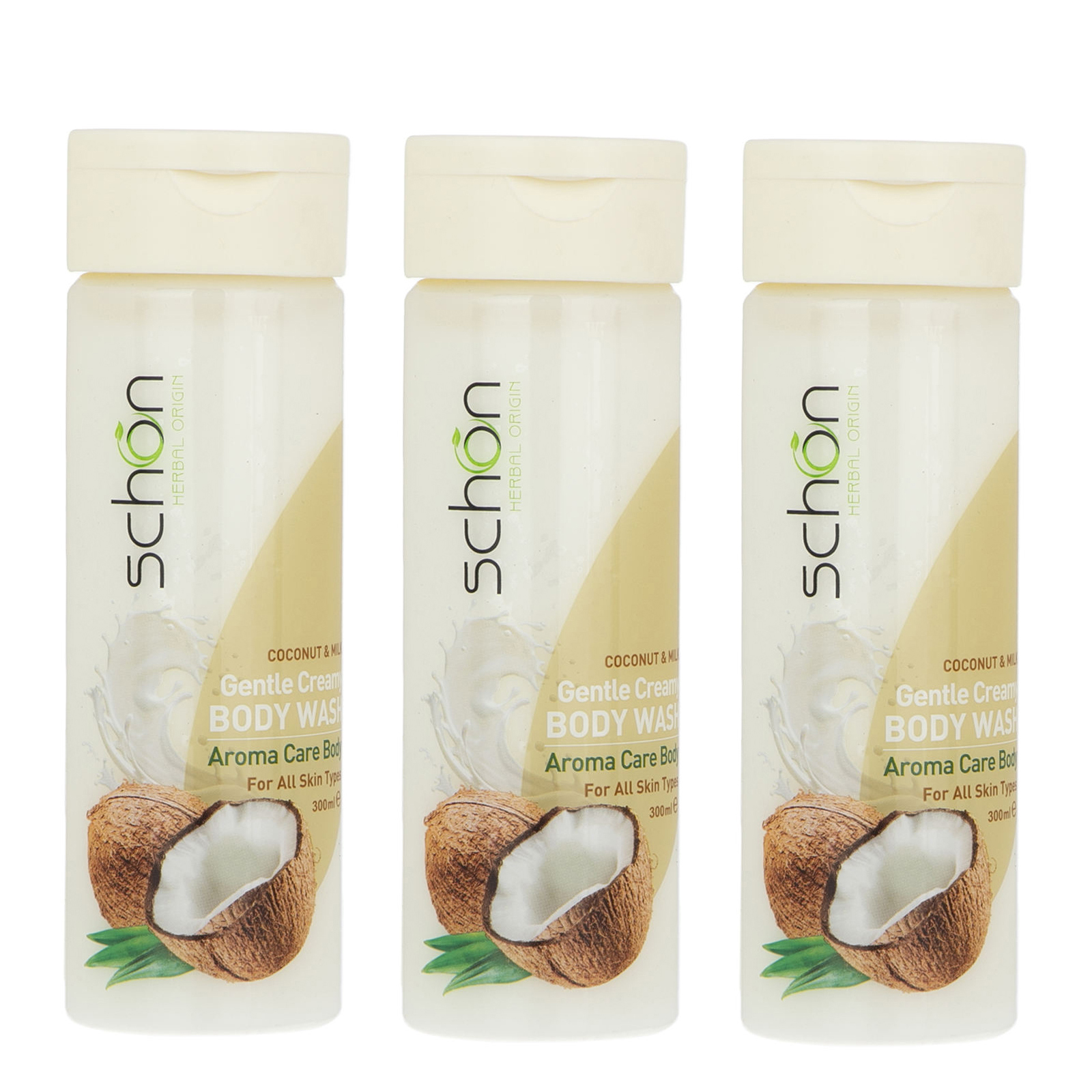 شامپو بدن شون مدل coconut and milk حجم 300 میلی لیتر مجموعه 3 عددی