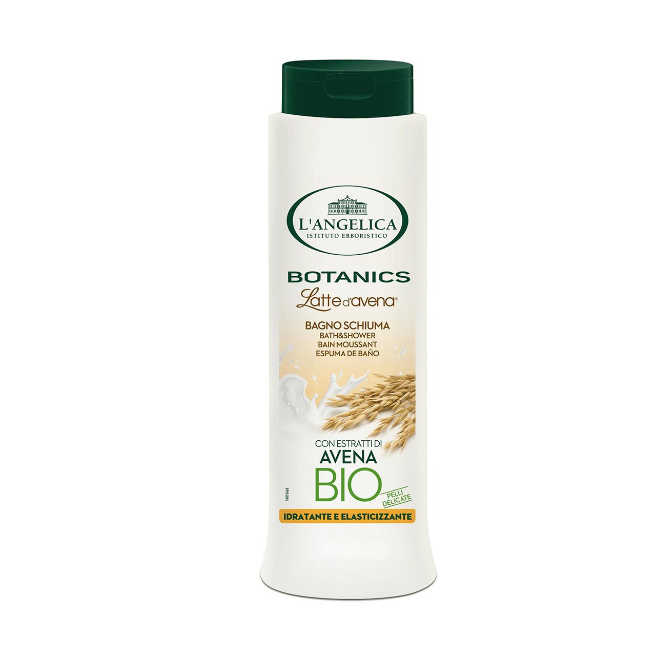 شامپو بدن لانجلیکا مدل oat milk oat extract bathfoam حجم 500 میلی لیتر