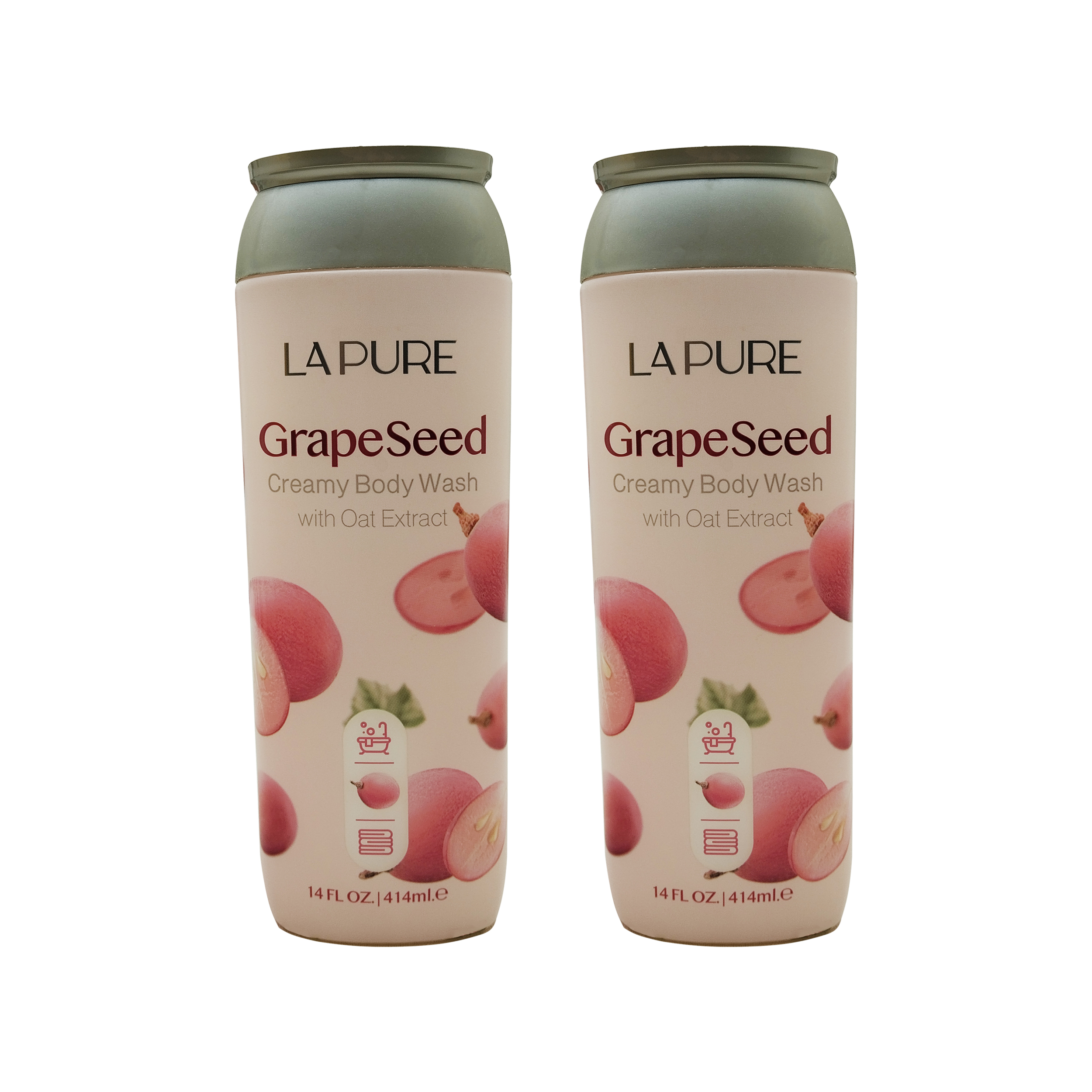 شامپو بدن لپیور مدل grape seed حجم 414 میلی لیتر مجموعه 2 عددی