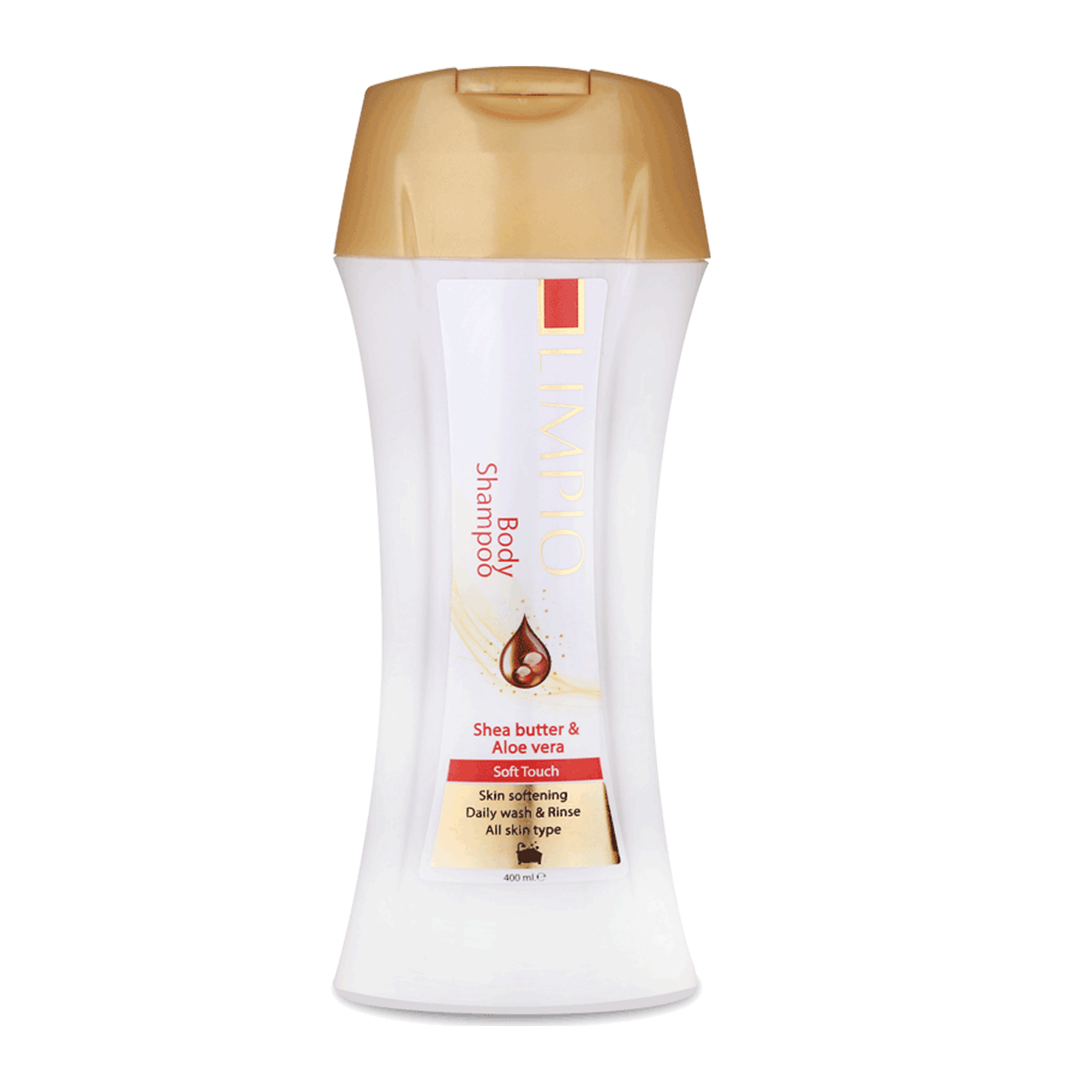 شامپو بدن لیمپیو مدل shea butter & aloe vera حجم 400 میلی لیتر