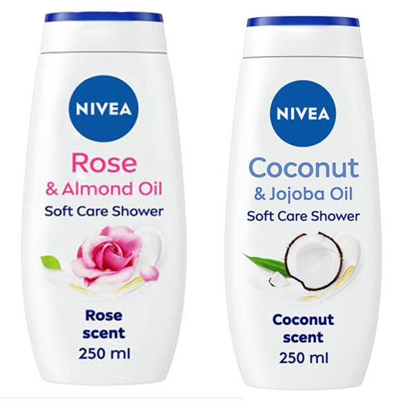 شامپو بدن نیوا مدل coconut حجم 250 میلی لیتر به همراه شامپو بدن مدل rose almond