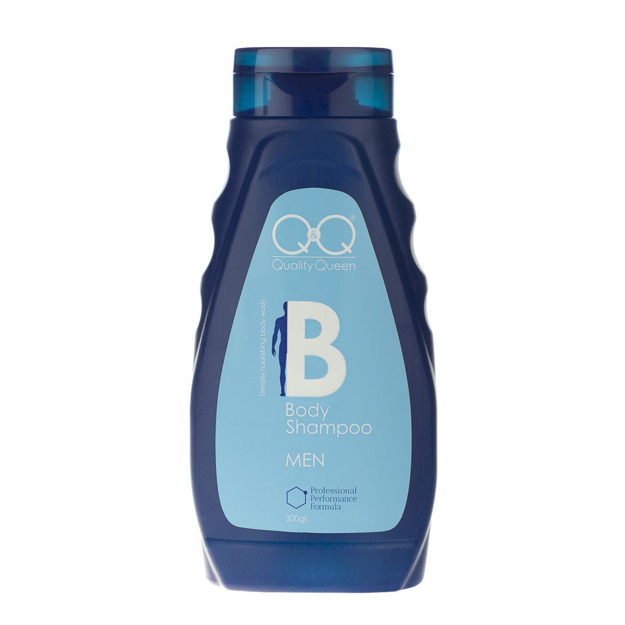 شامپو بدن کیو اند کیو مدل quality queen blue حجم 300 میلی لیتر