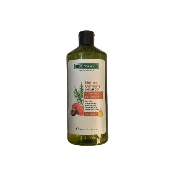 شامپو تقویت کننده مو سان وی مدل natural caffein حجم 300 میلی لیتر