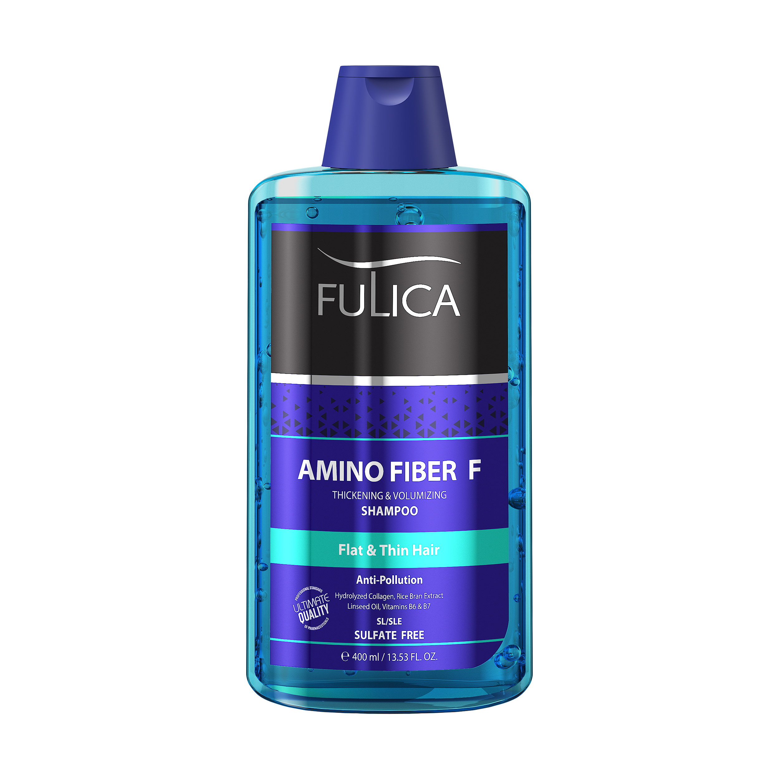 شامپو تقویت کننده مو فولیکا مدل amino fiber حجم 400 میلی لیتر