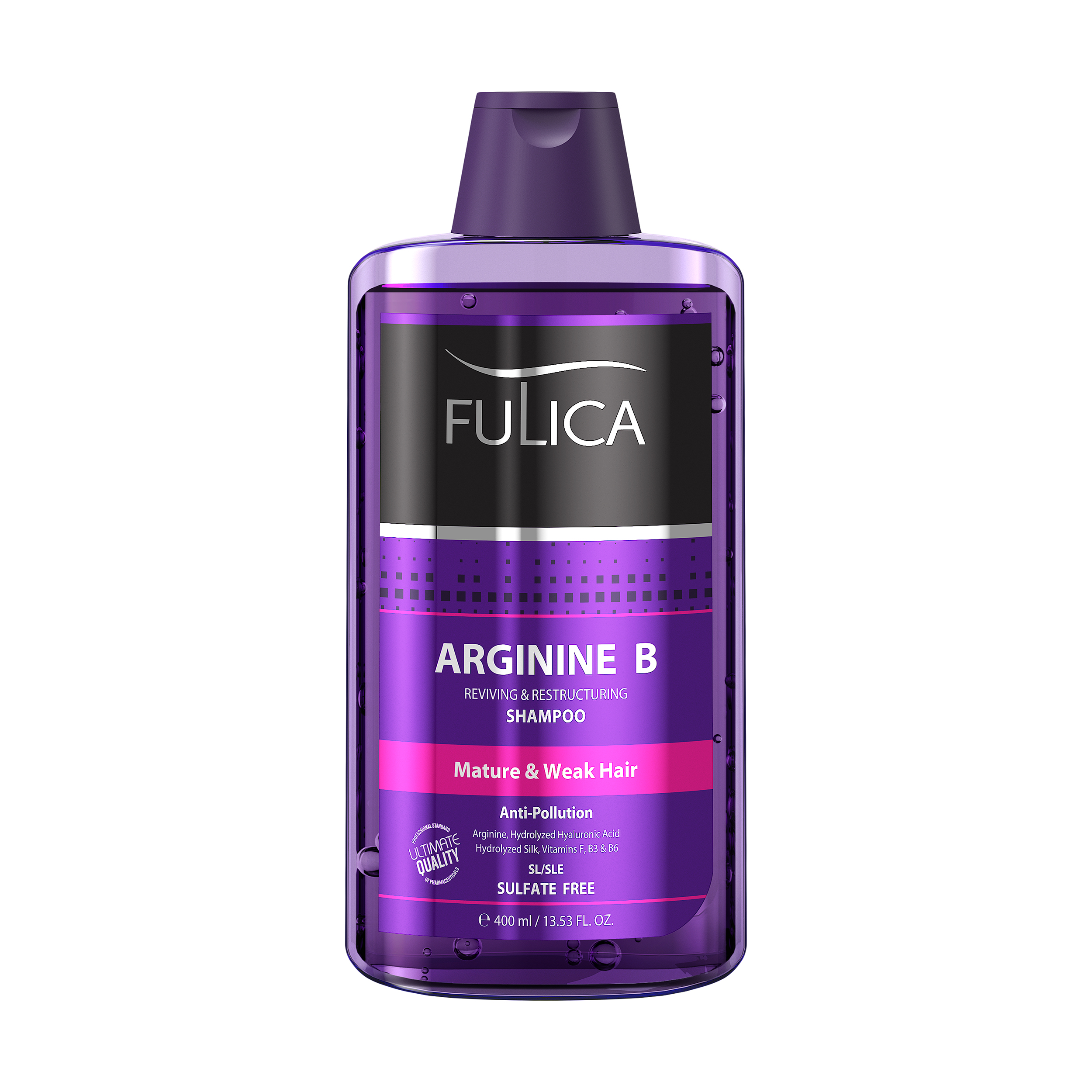 شامپو تقویت کننده مو فولیکا مدل arginine b وزن 400 گرم