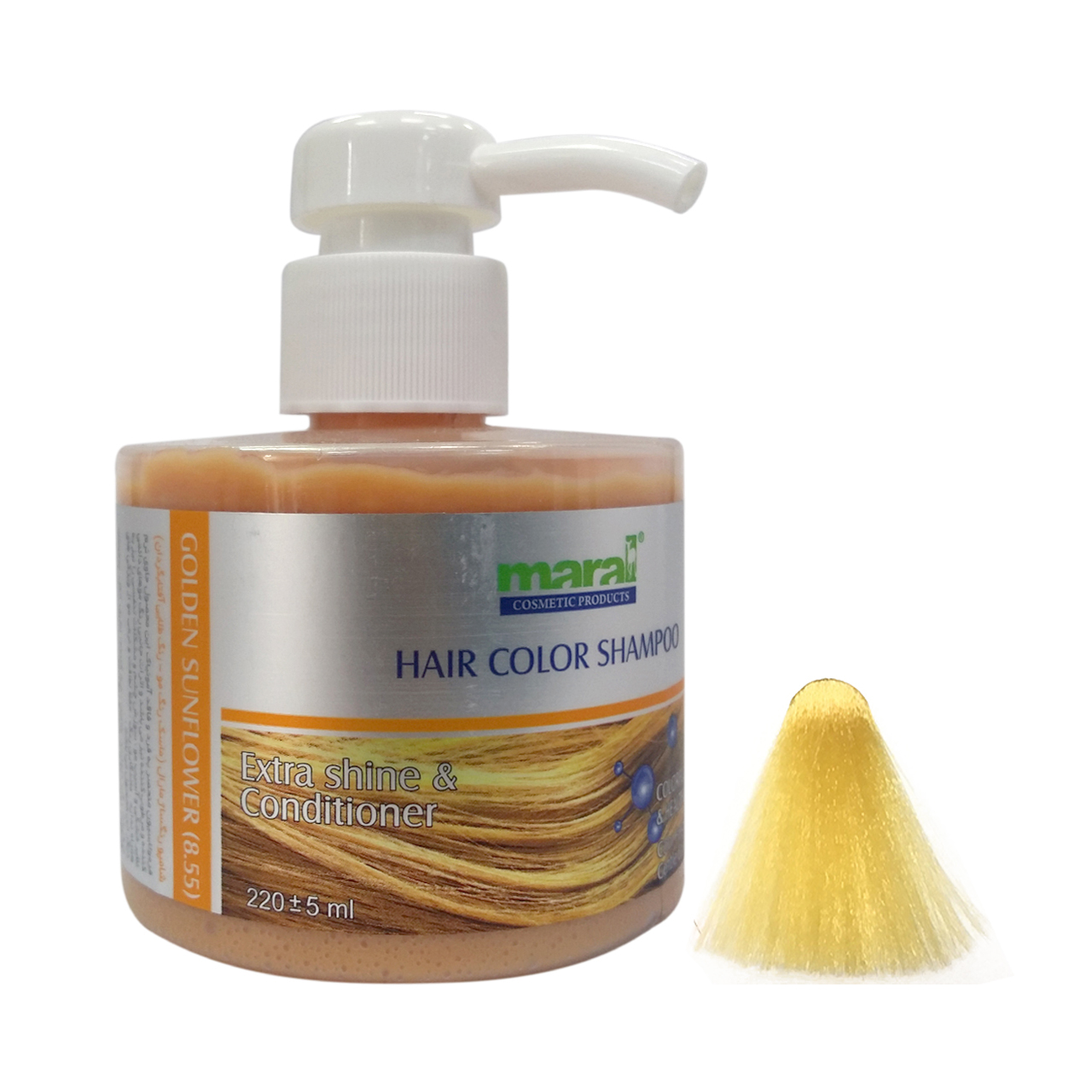 شامپو رنگ مارال مدل golden sunflower شماره 8.55 حجم 220 میلی لیتر