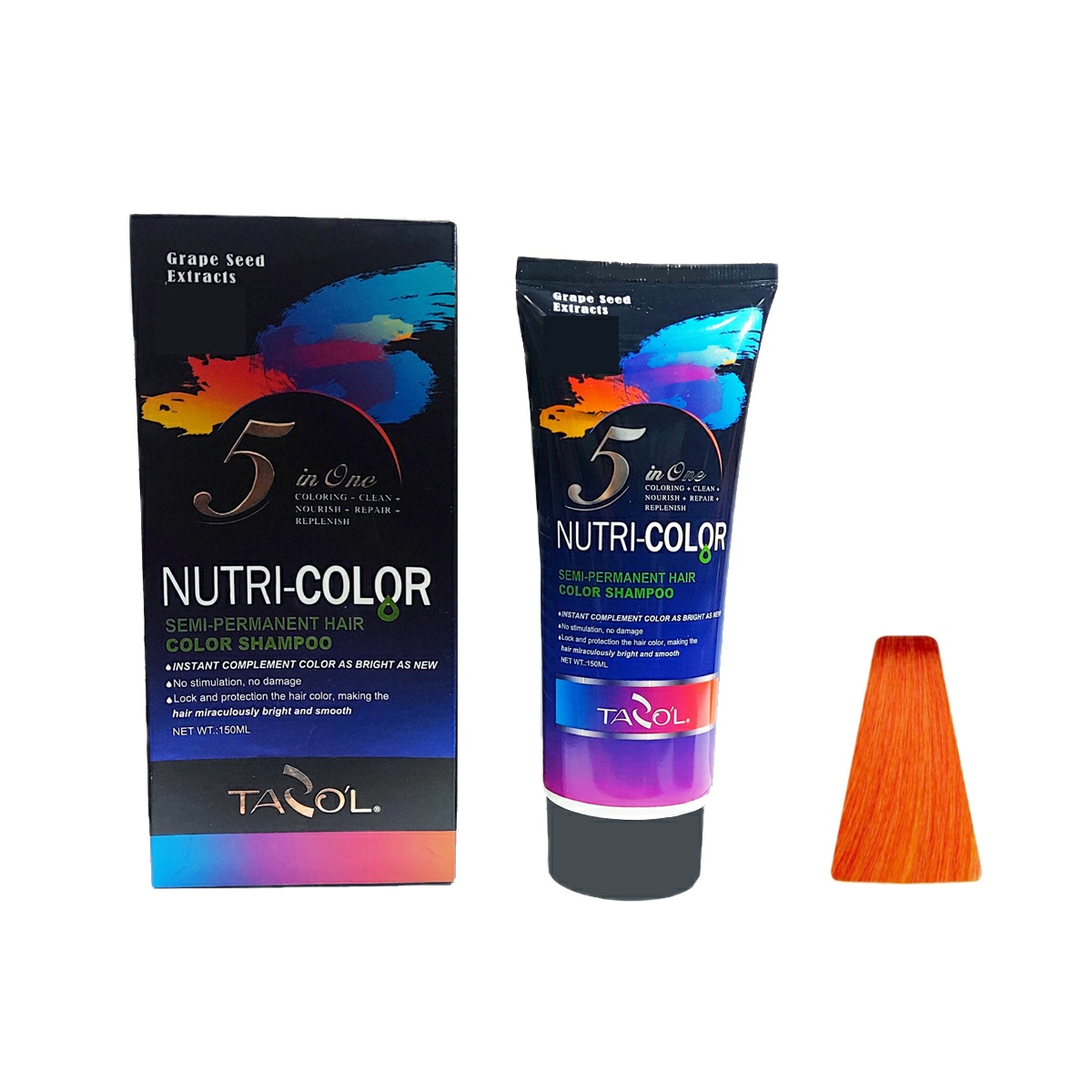 شامپو رنگ مو تازولاف مدل nutri color حجم 150 میلی لیتر رنگ نارنجی