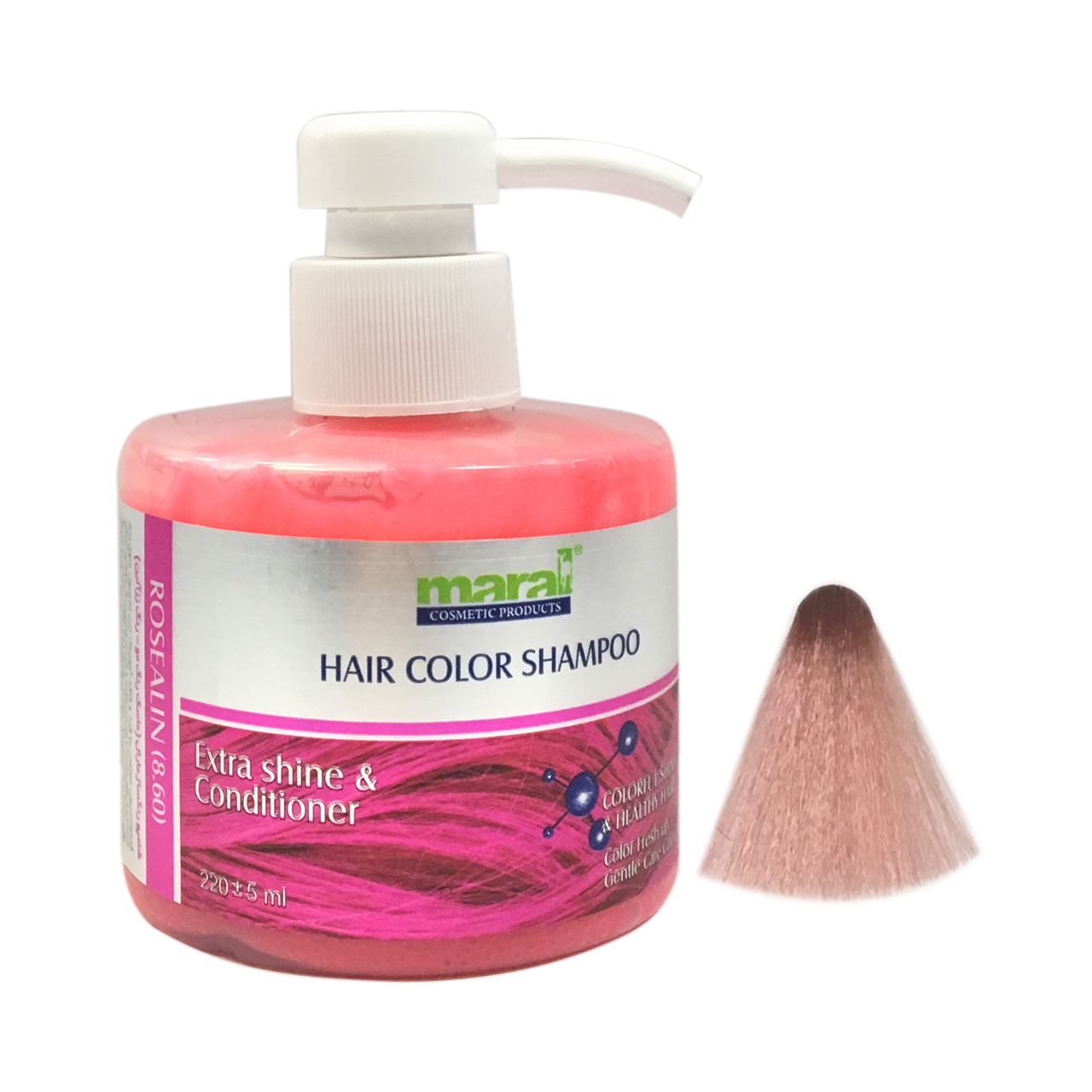 شامپو رنگساژ مارال مدل rosealin شماره 8.60 حجم 220 میلی لیتر