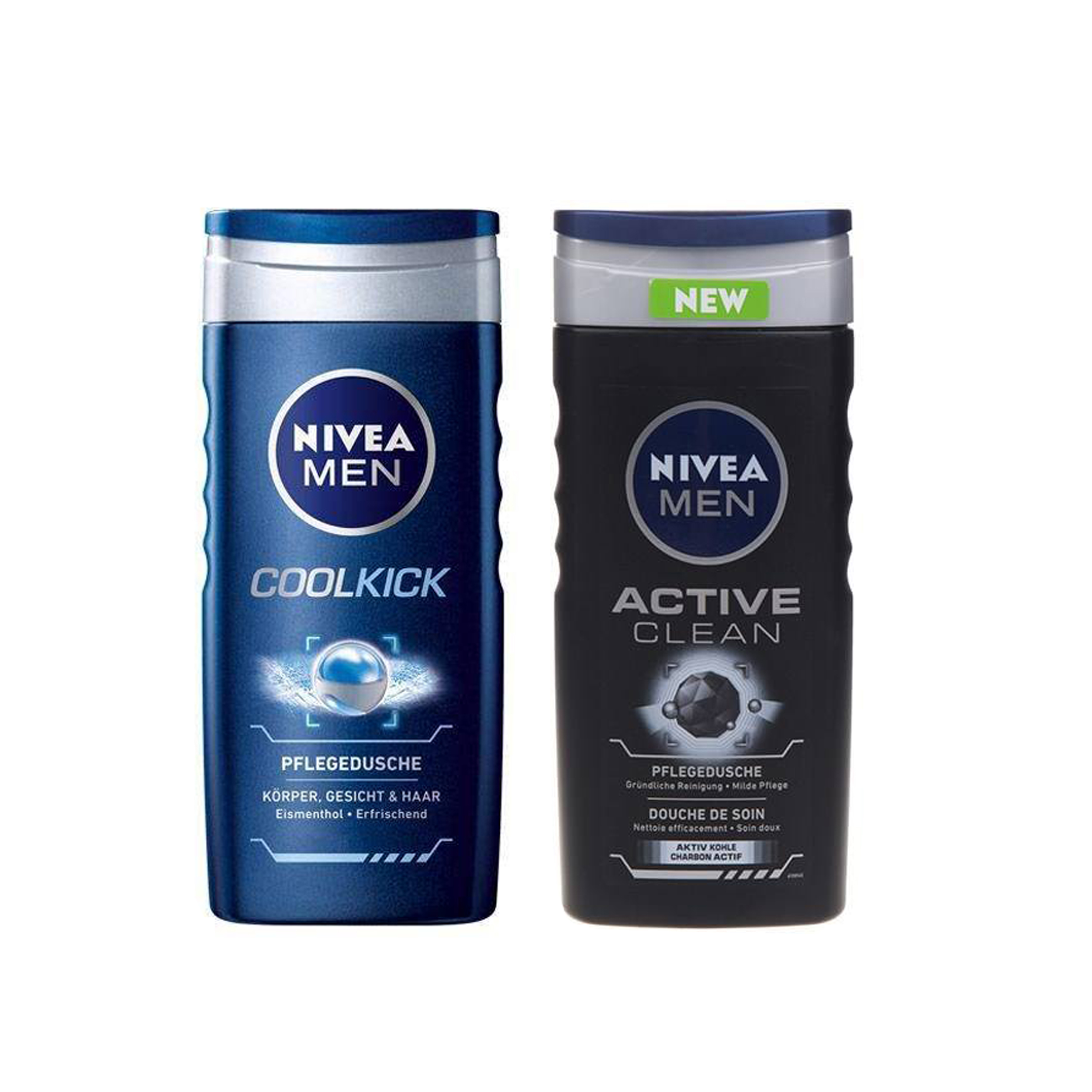 شامپو سر و بدن نیوآ مدل cool kick حجم 250 میلی لیتر به همراه شامپو بدن نیوآ مدل active clean حجم 250 میلی لیتر