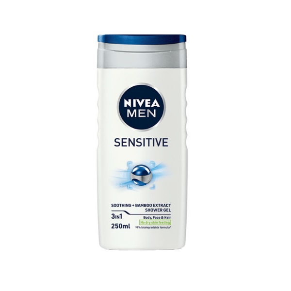 شامپو سر و بدن نیوآ مدل sensitive 3in1 حجم 250 میلی لیتر