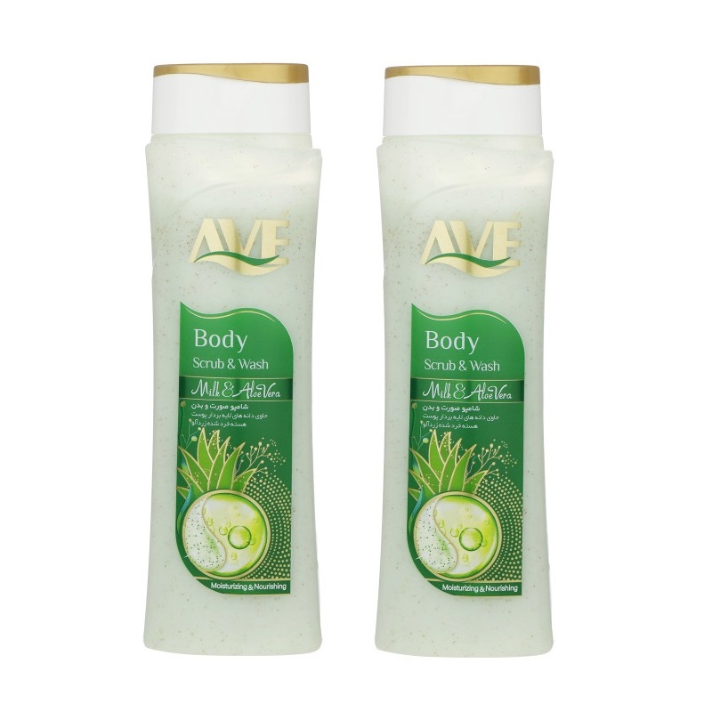 شامپو صورت و بدن اوه مدل milk and aloevera وزن 380 گرم بسته 2 عددی