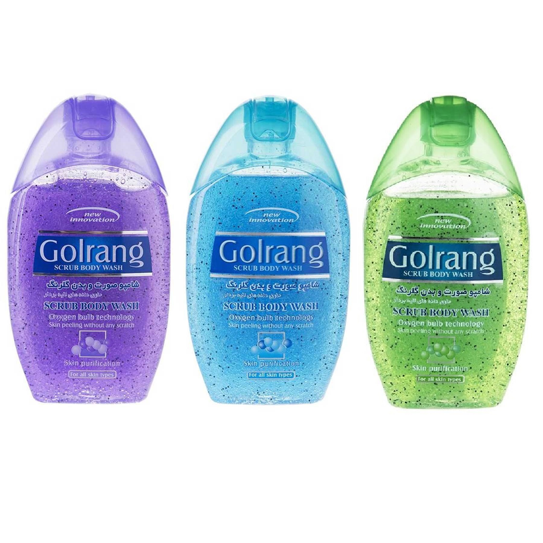 شامپو صورت و بدن گلرنگ مدل scrub حجم 280 میلی لیتر بسته 3 عددی