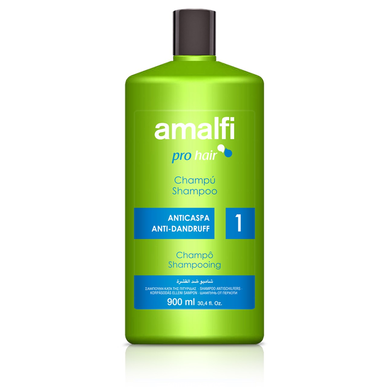 شامپو ضد شوره آمالفی مدل pro hair anticaspa حجم 900 میلی لیتر