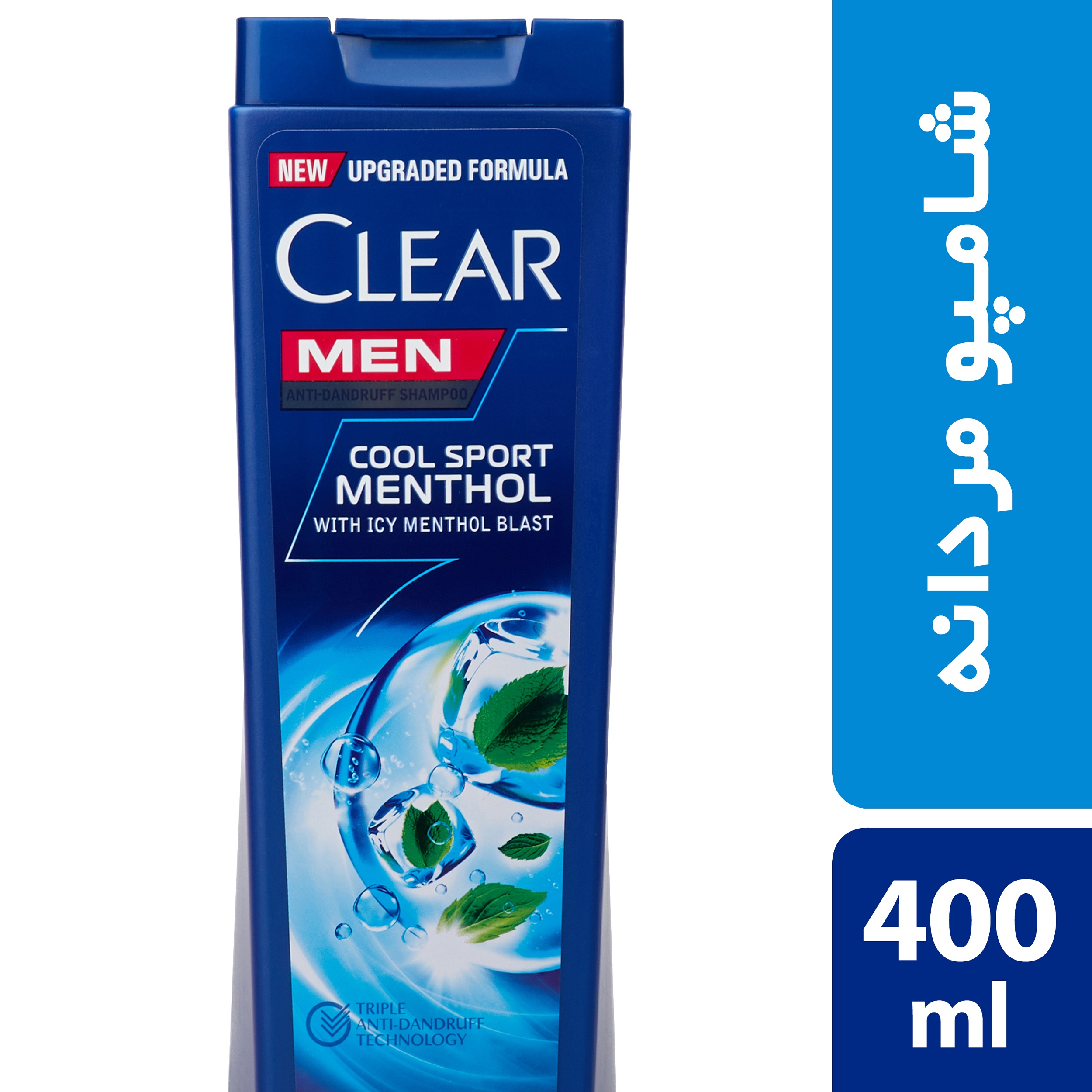 شامپو ضد شوره خنک کننده آقایان کلییر مدل cool sport menthol حجم 400 میلی لیتر