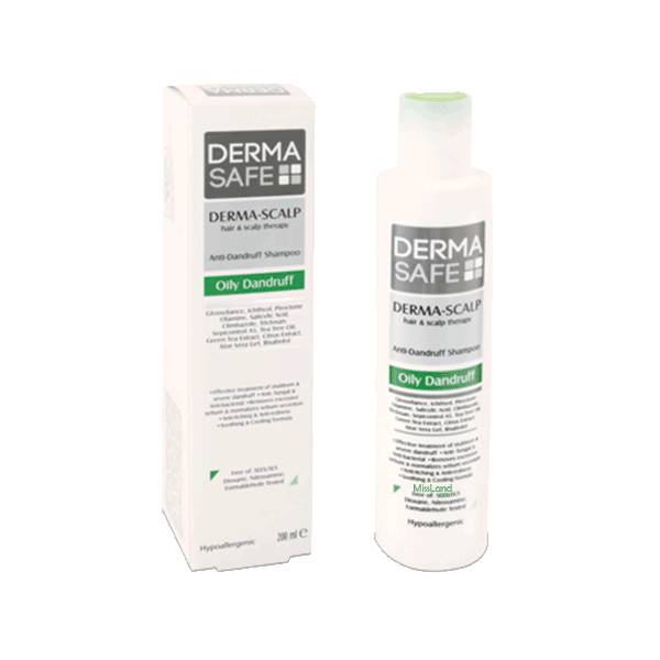 شامپو ضد شوره درماسیف سری درما اسکالپ مدل oily dandruff حجم ۲۰۰ میلی لیتر
