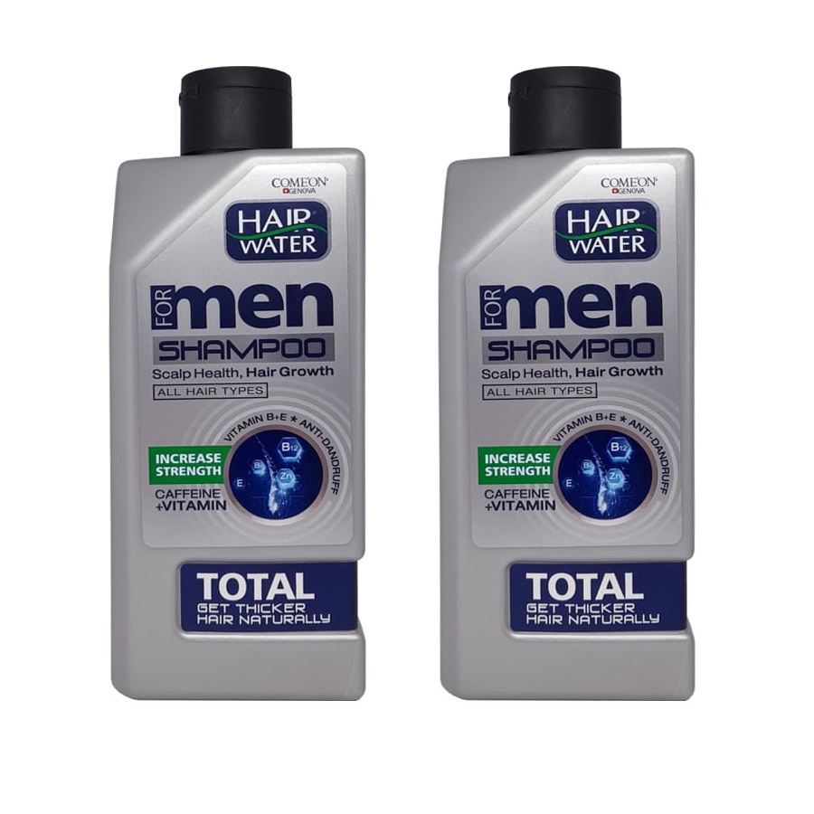 شامپو ضد شوره و تقویت کننده مو کامان مدل total حجم 410 میلی لیتر مجموعه 2 عددی