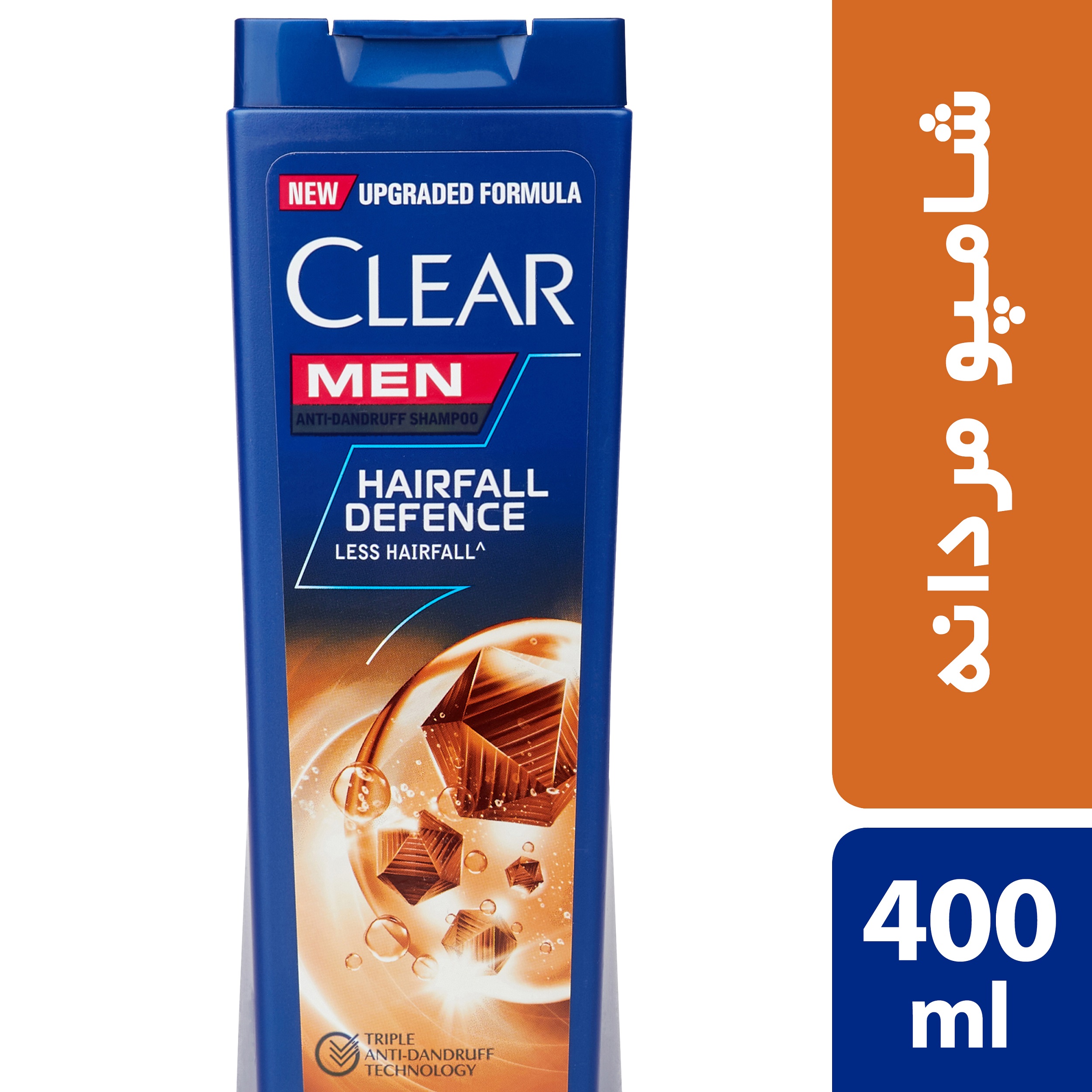 شامپو ضد شوره و ضد ریزش آقایان کلییر مدل hairfall defense حجم 400 میلی لیتر