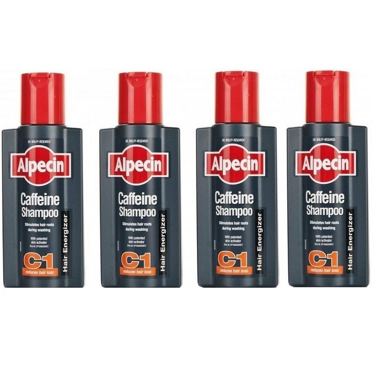 شامپو مو آلپسین مدل caffeine c1 حجم 250 میلی لیتر مجموعه 4 عددی