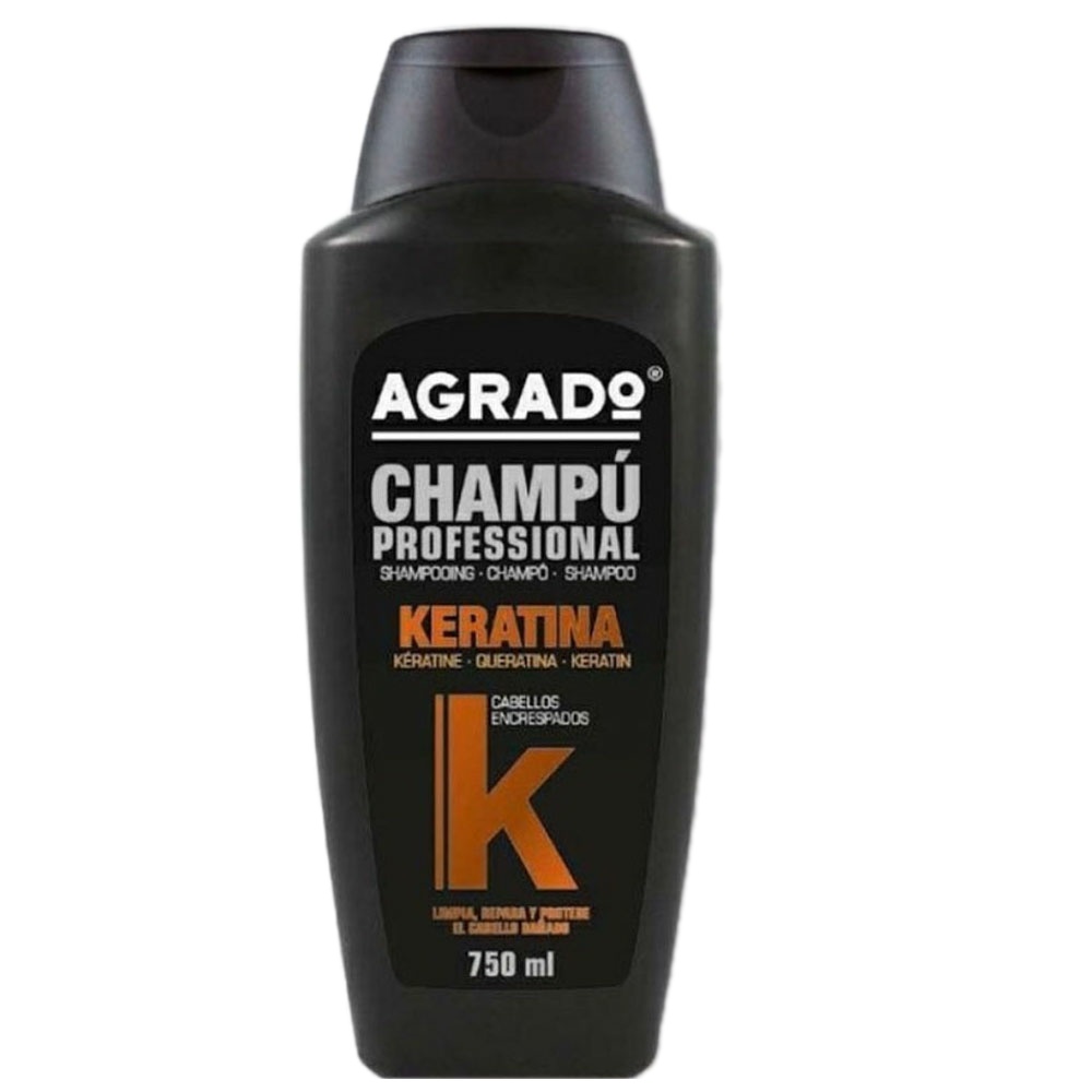 شامپو مو آگرادو مدل keratin حجم 750 میلی لیتر