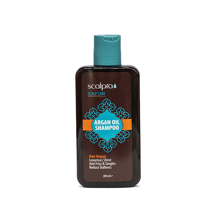 شامپو مو اسکالپیا مدل argan oil حجم 200 میلی لیتر