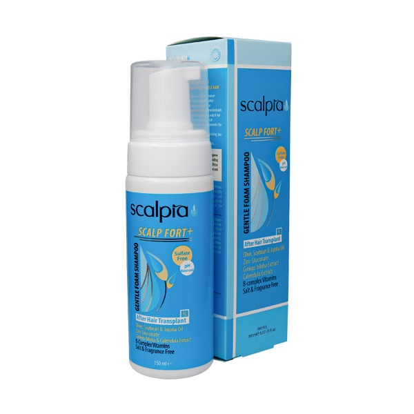 شامپو مو اسکالپیا مدل gentle foam حجم 150 میلی لیتر
