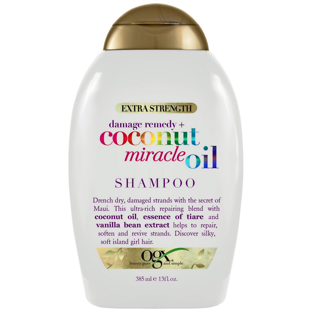 شامپو مو او جی ایکس مدل coconut miracle oil حجم 385 میلی لیتر