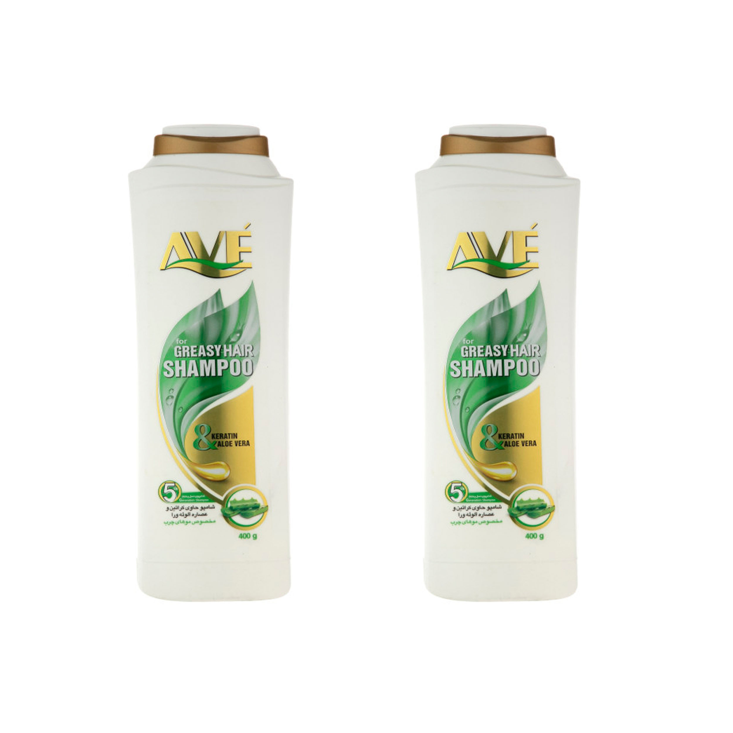 شامپو مو اوه مدل aloevera وزن 400 گرم بسته 2 عددی