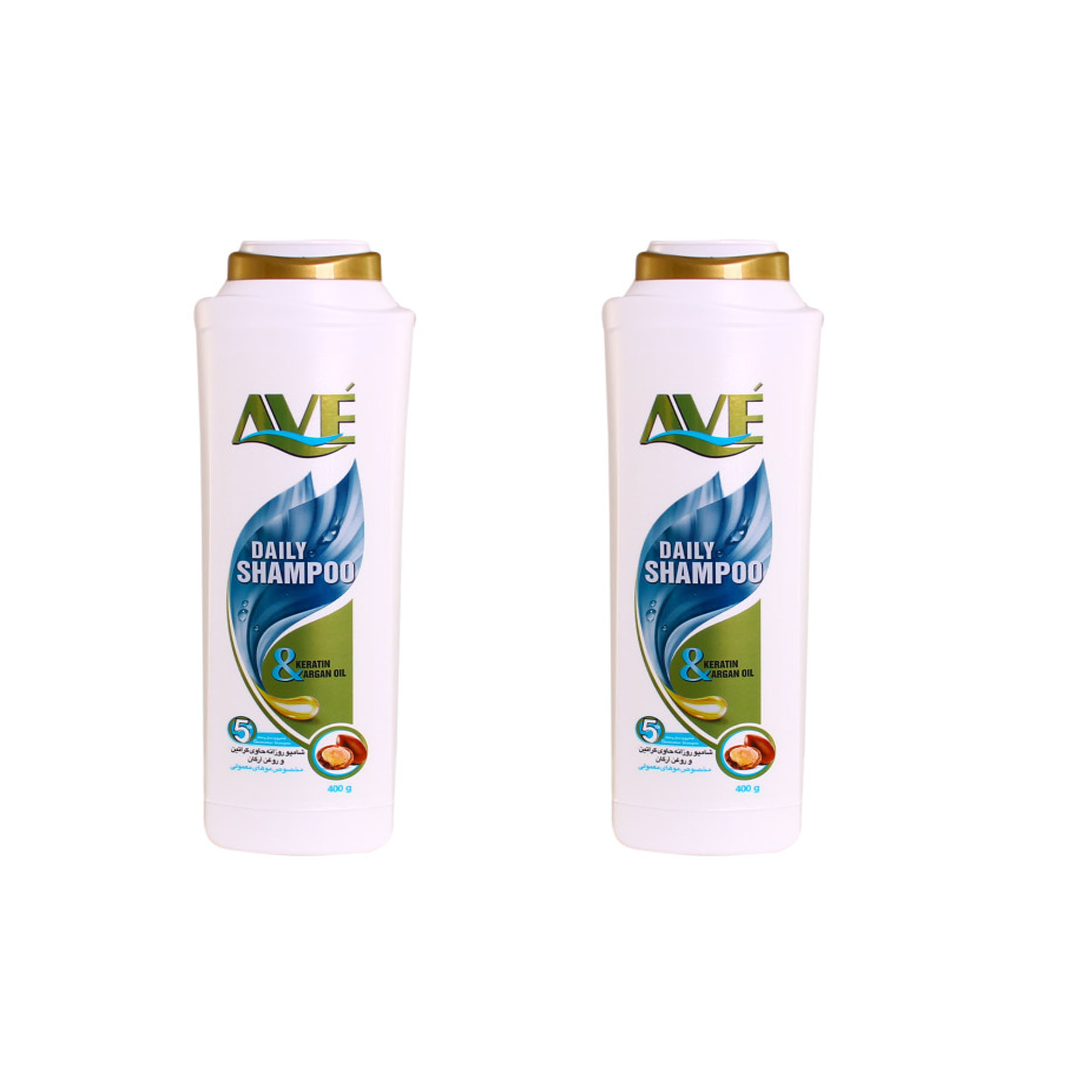 شامپو مو اوه مدل argan oil keratin وزن 400 گرم بسته 2 عددی
