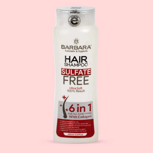 شامپو مو بدون سولفات باربارا مدل ultra soft حجم 400 میلی لیتر