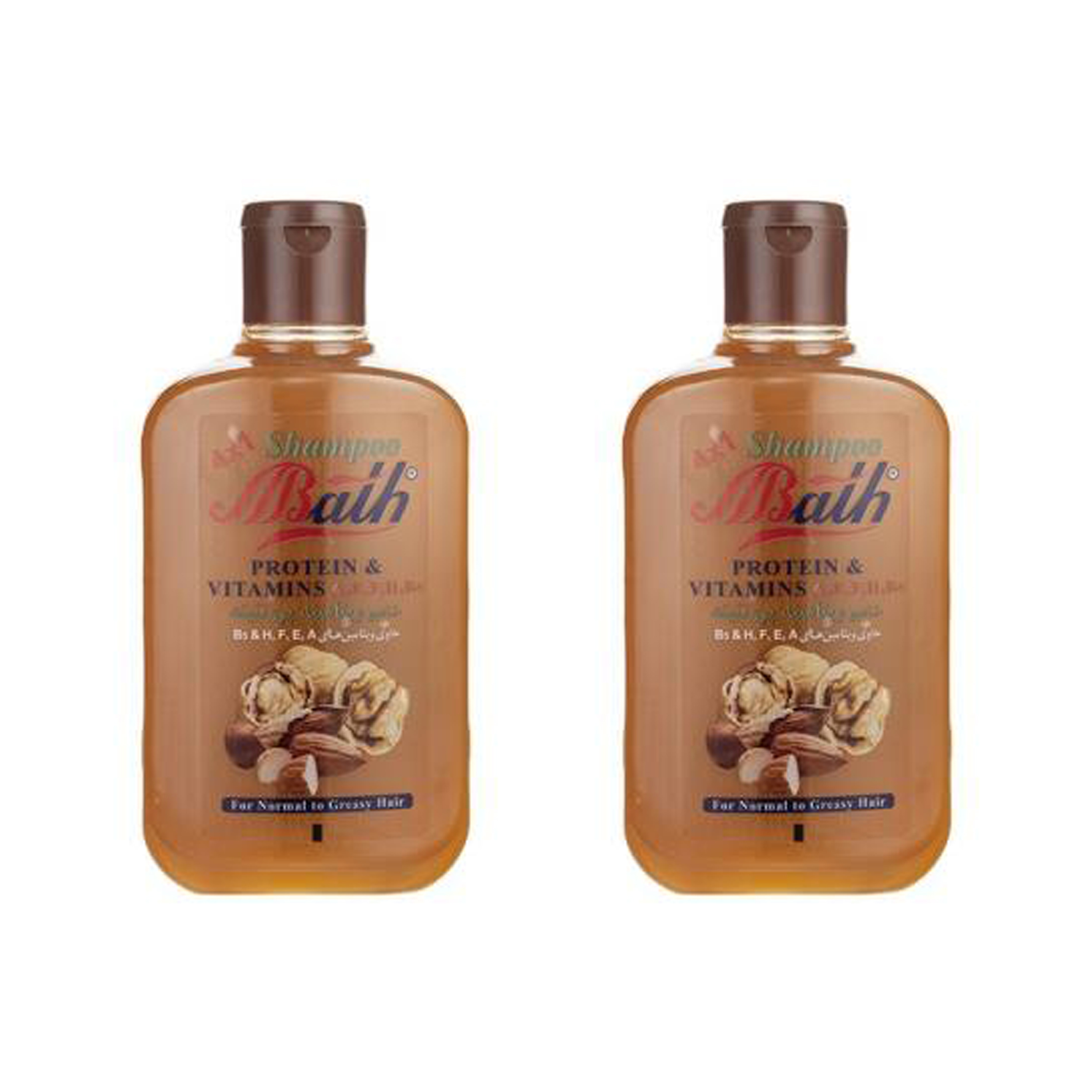 شامپو مو بس مدل walnut and almond حجم 1000 میلی لیتر بسته 2 عددی