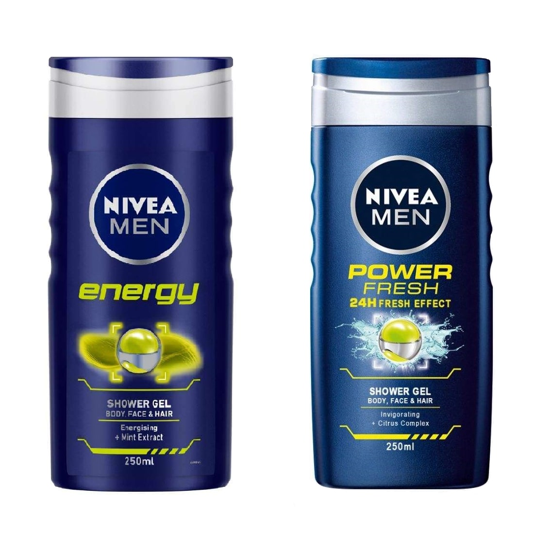شامپو مو و بدن نیوآ مدل power fresh حجم 250 میلی لیتر به همراه شامپو مو و بدن نیوآ مدل energy