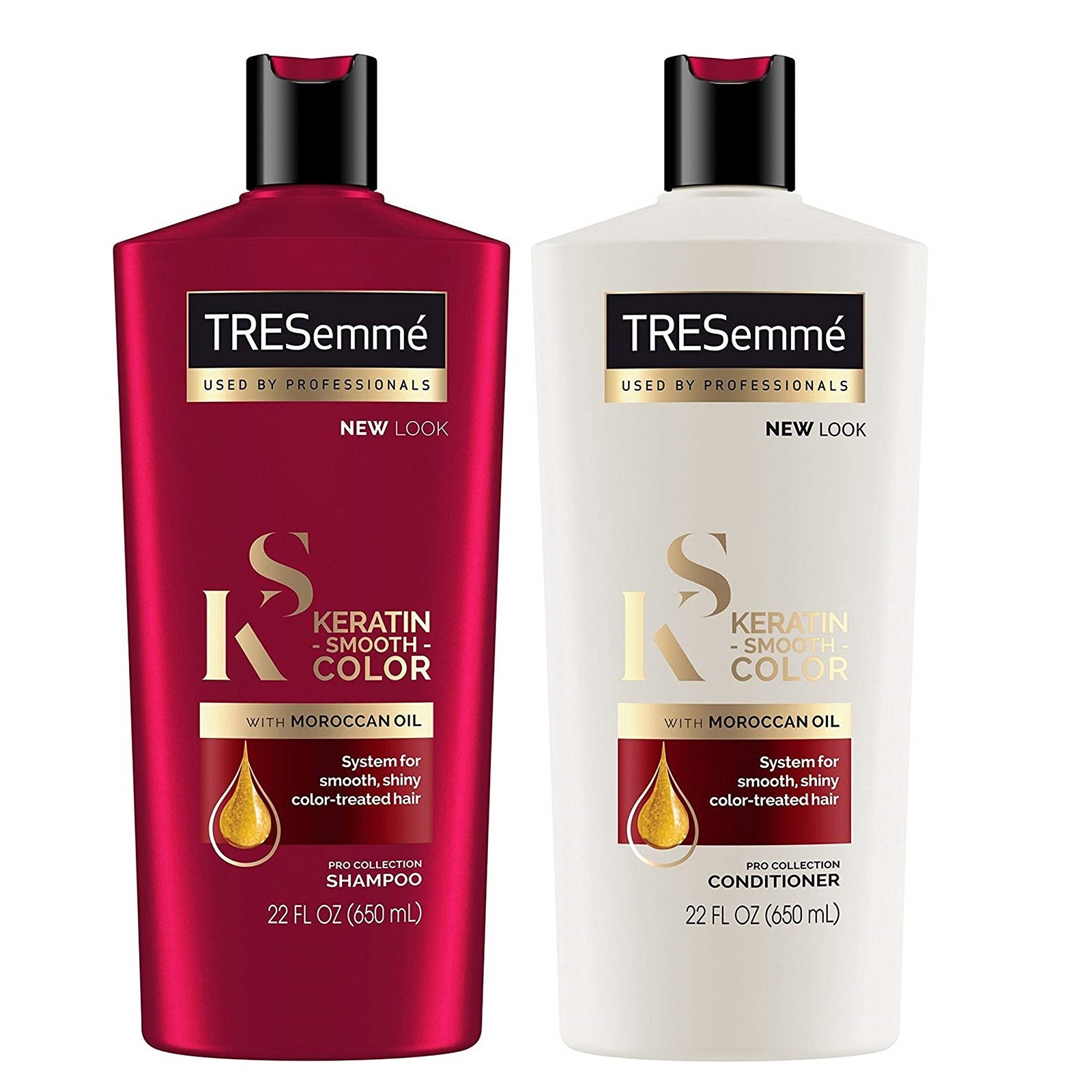 شامپو و نرم کننده مو ترزمی مدل keratin smooth color حجم 650 میلی لیتر مجموعه دو عددی