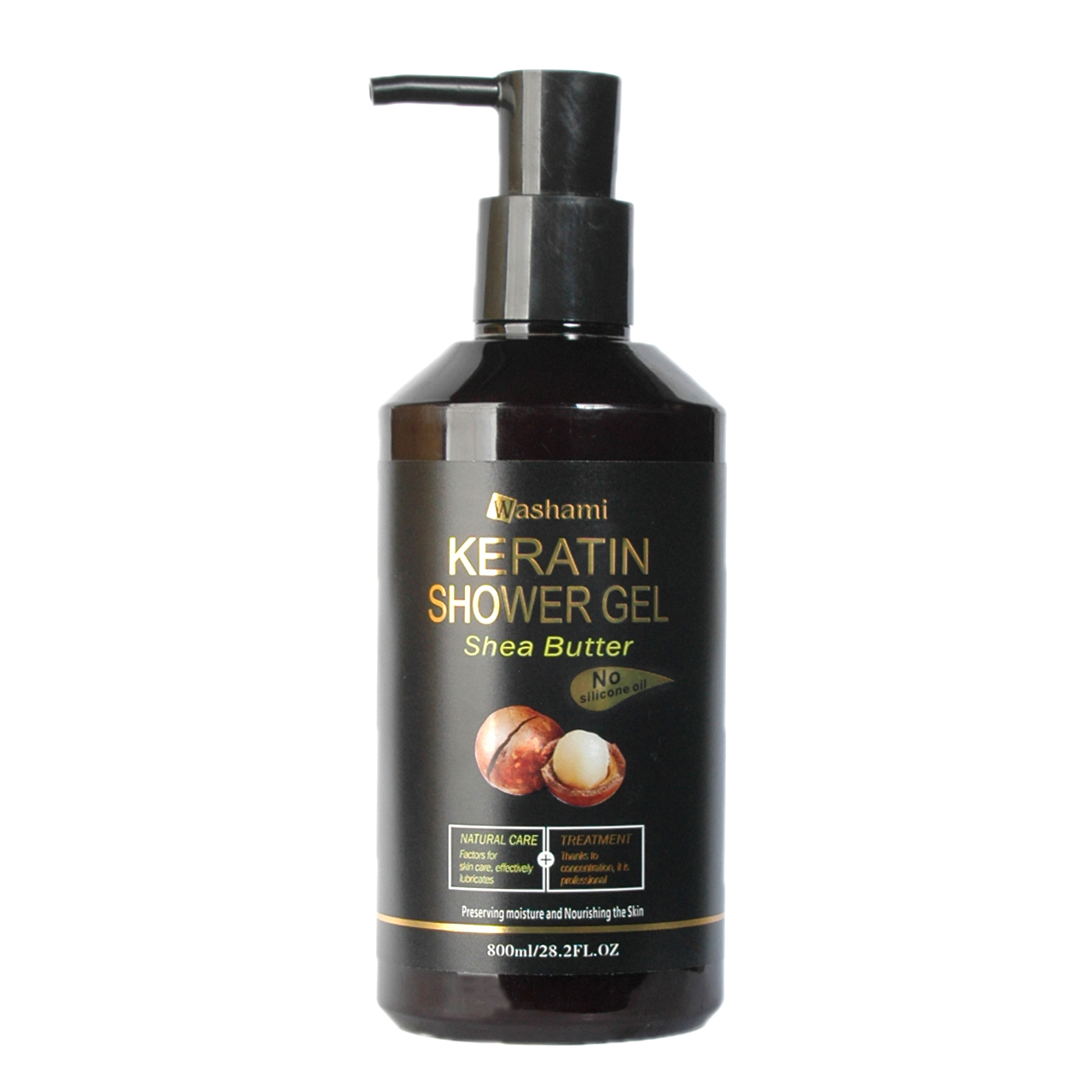 شامپو کراتینه بدن واشامی مدل shower gel حجم 800 میلی لیتر
