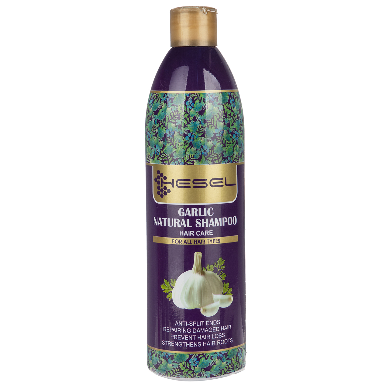 شامپو گیاهی هسل مدل garlic حجم 400 میلی لیتر