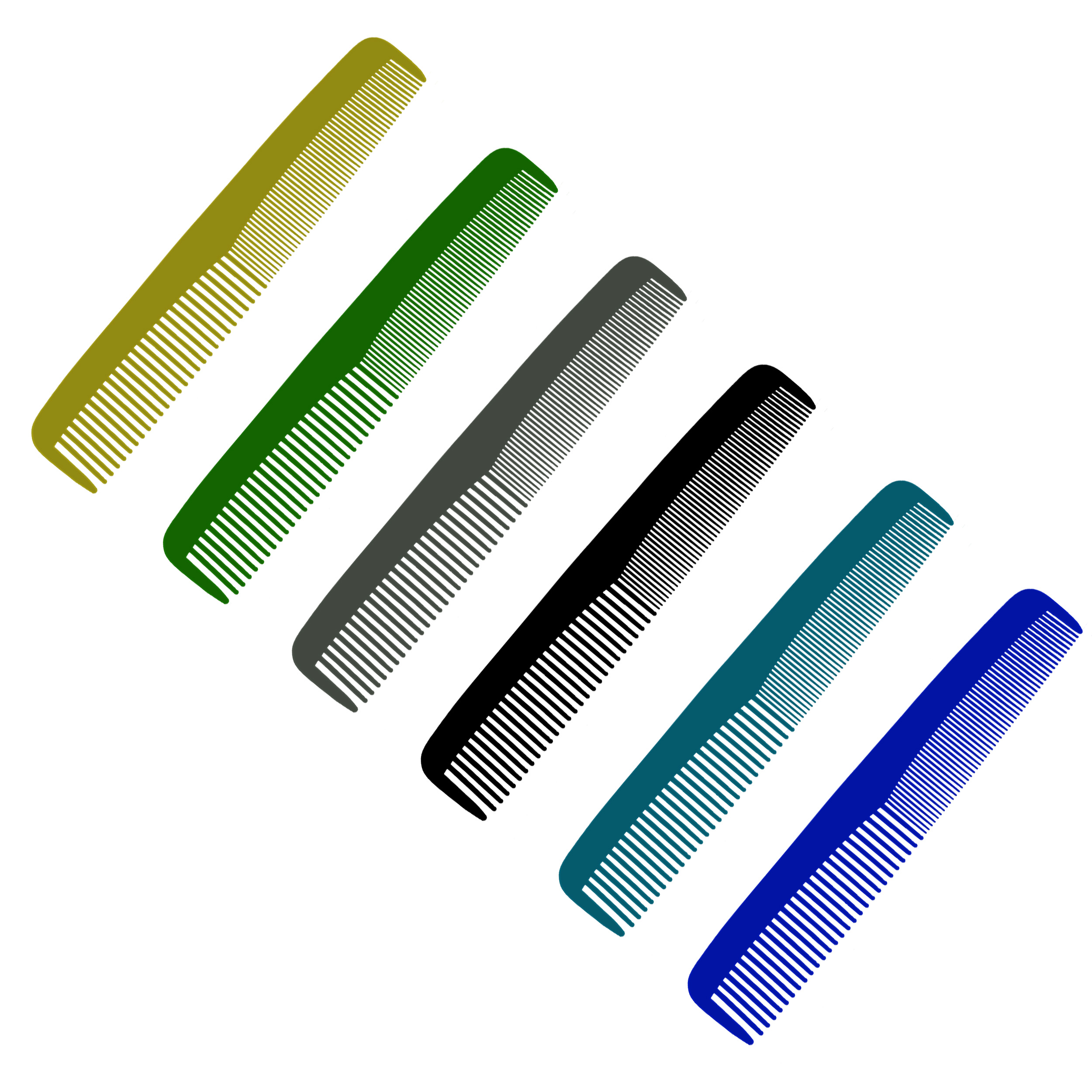 شانه مو نازنین مدل colour مجموعه 24 عددی