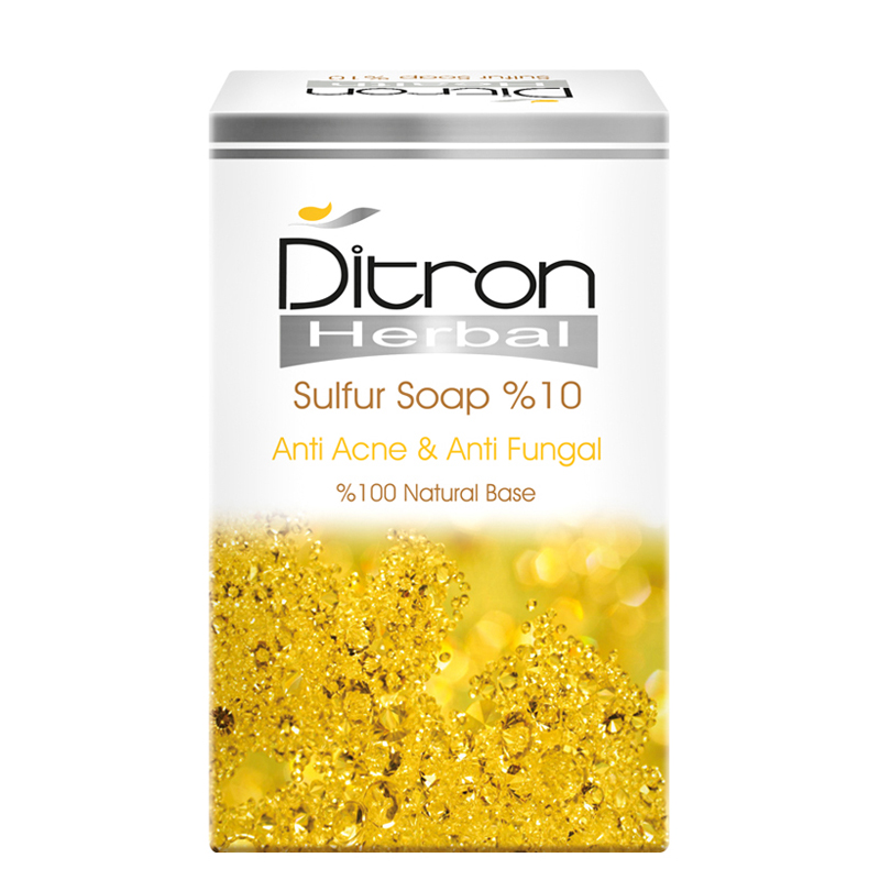 صابون ضد آکنه دیترون مدل sulfur وزن ۱۱۰ گرم