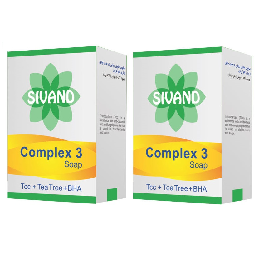 صابون ضد جوش سیوند مدل complex3 وزن 90 گرم مجموعه 2 عددی