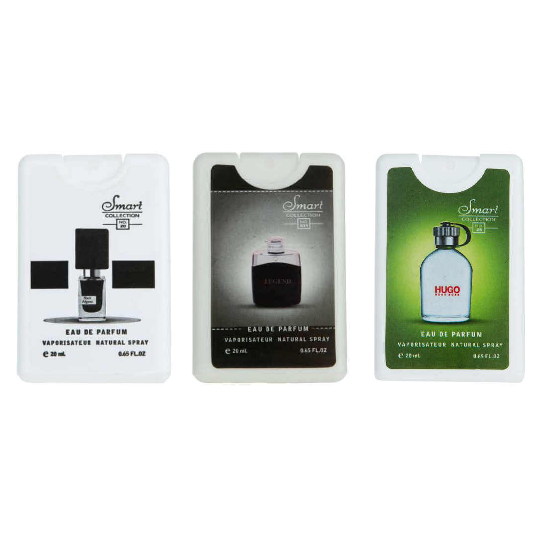 عطر جیبی اسمارت کالکشن مدل بلک افغان لجند هوگو حجم 20 میلی لیتر بسته 3 عددی