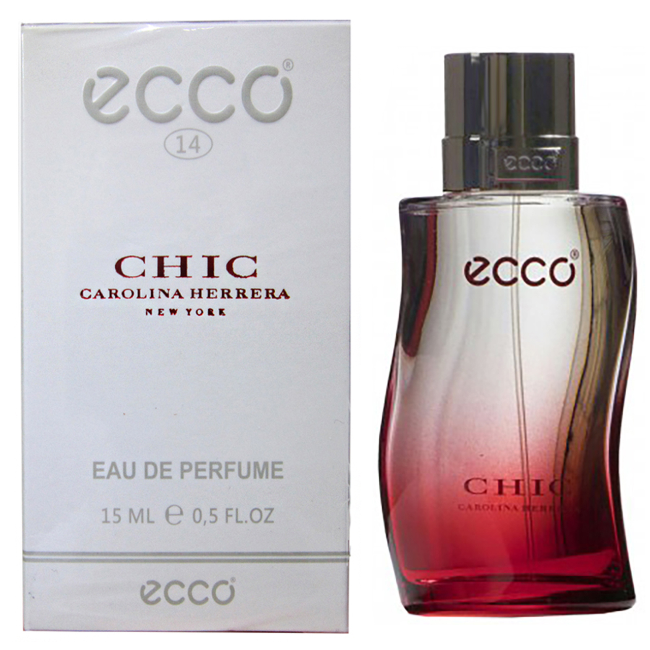 عطر جیبی زنانه اکو مدل carolina herrera chic حجم 15 میلی لیتر