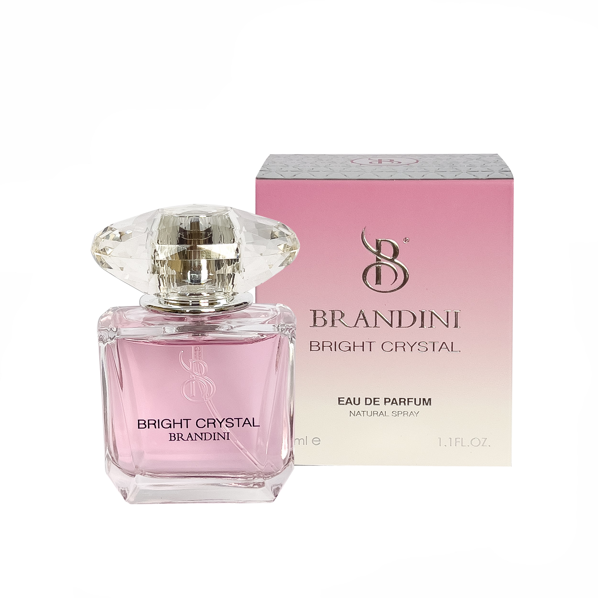 عطر جیبی زنانه برندینی مدل crystal bright حجم 33 میلی لیتر